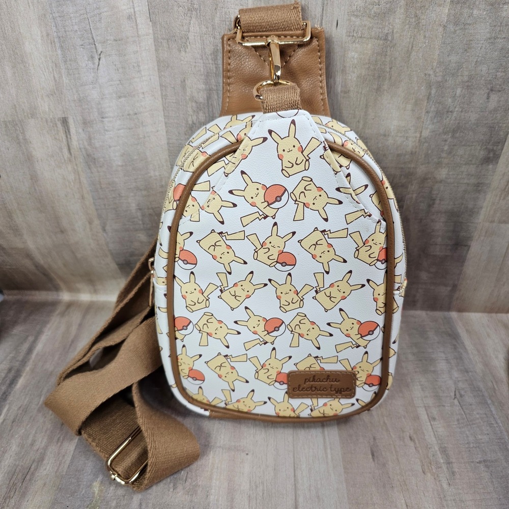 Pokemon Pikachu Electric Type Sling Bag Crossbody Backpack All Over Print